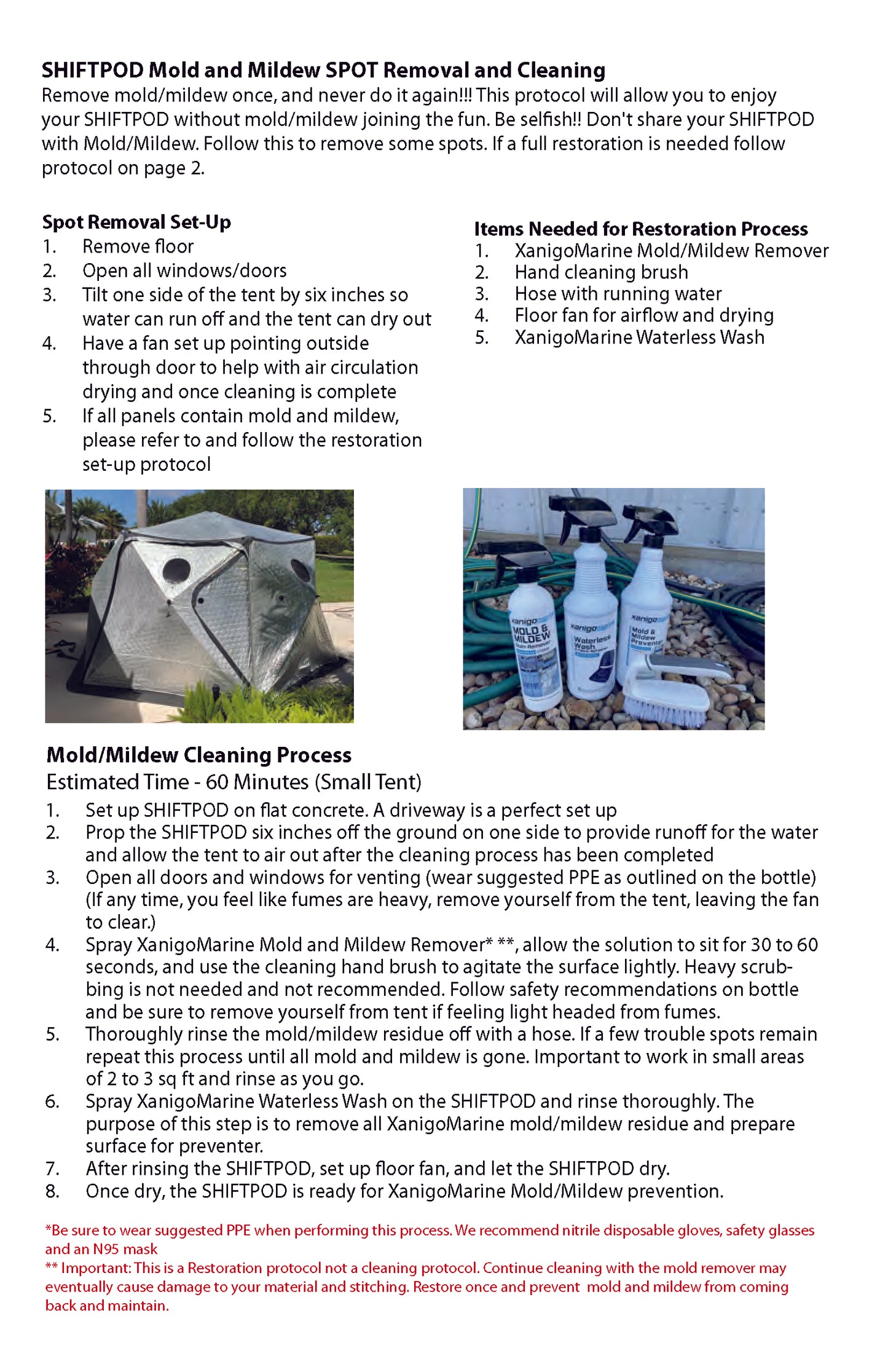 SHIFTPOD Mildew Prevention & Cleaning Kit
