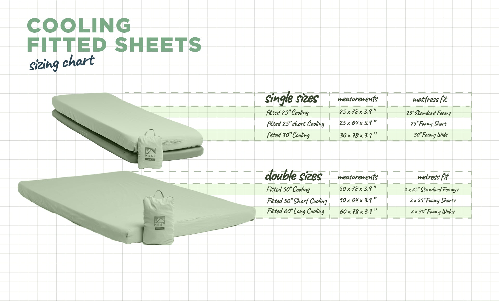HEST Cooling Fitted Sheet